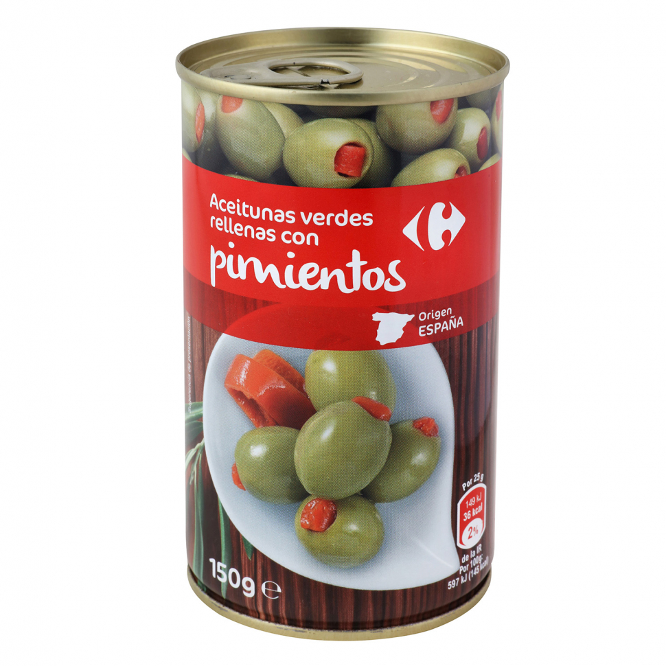 Оливки с перцем  Carrefour 150 грамм