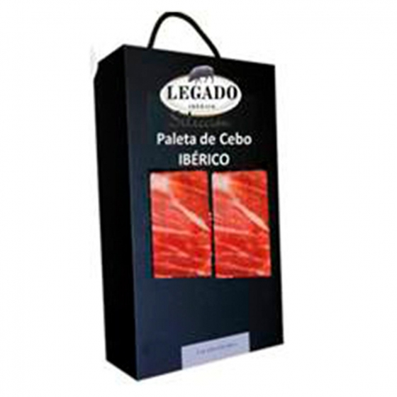 Коробка палеты иберико  cebo 50% raza ibérica Legado El Pozo, состоит из 14 паков по 80 грамм, 1,1 кг 