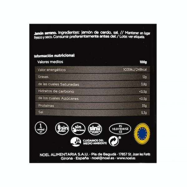 Хамон Noel Gran Reserva без концервантов