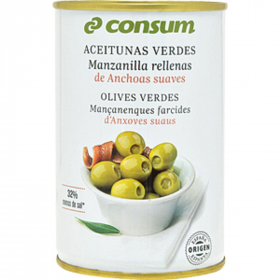 Оливки с  анчоусами Consum 130 грамм