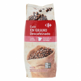 Кофе натуральный в зернах без кофеина Carrefour 500 грм 
