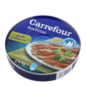 Анчоусы в оливковом масле Carrefour  185 грамм