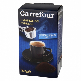 Кофе натуральный молотый без кофеина  для использования в  кофеварке Carrefour 250 грамм