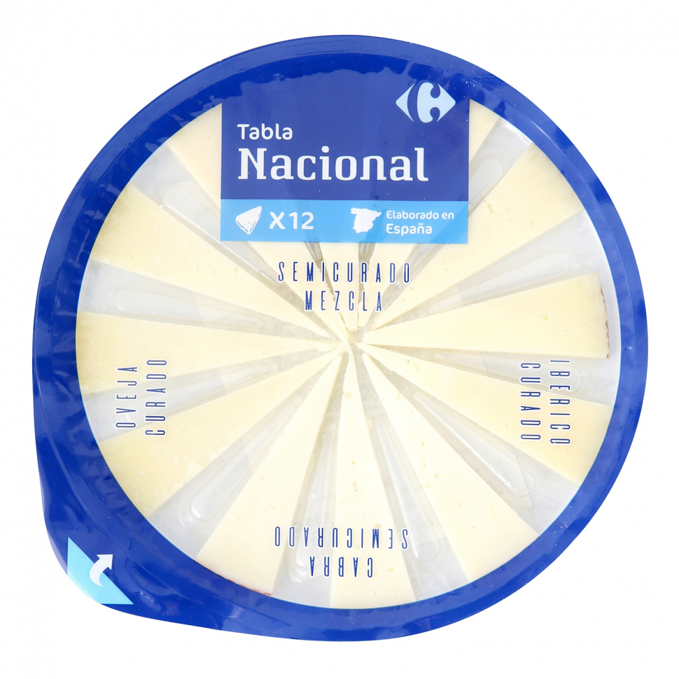 Набор испанских сыров Tabla nacional Carrefour 12 cuñitas 125 грамм
